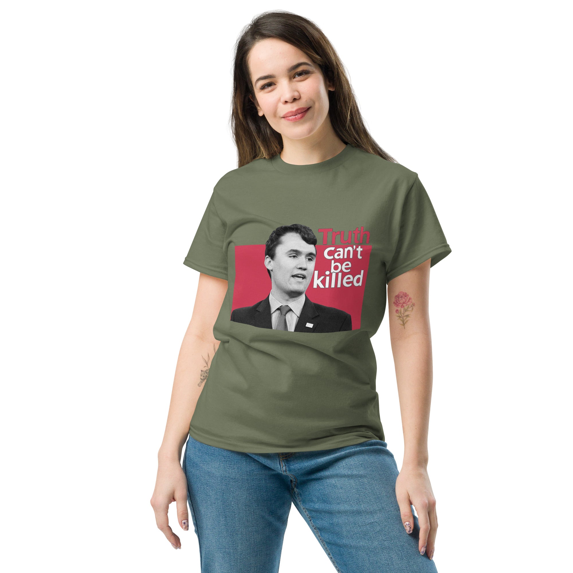 Charlie Kirk Shirt, Truth Can't Be Killed T-Shirt T-Shirt - Tophatter Daily Deals