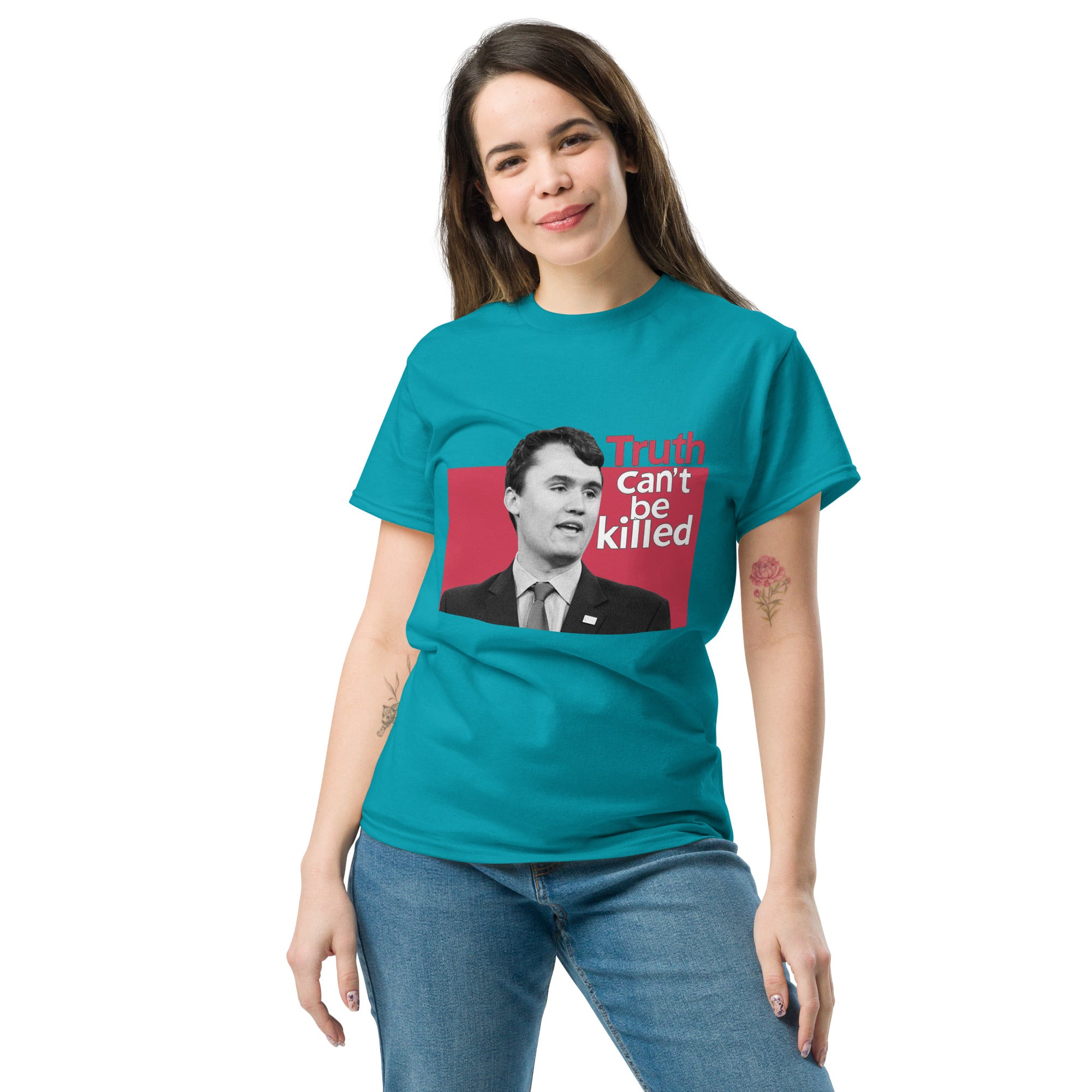 Charlie Kirk Shirt, Truth Can't Be Killed T-Shirt T-Shirt - Tophatter Daily Deals