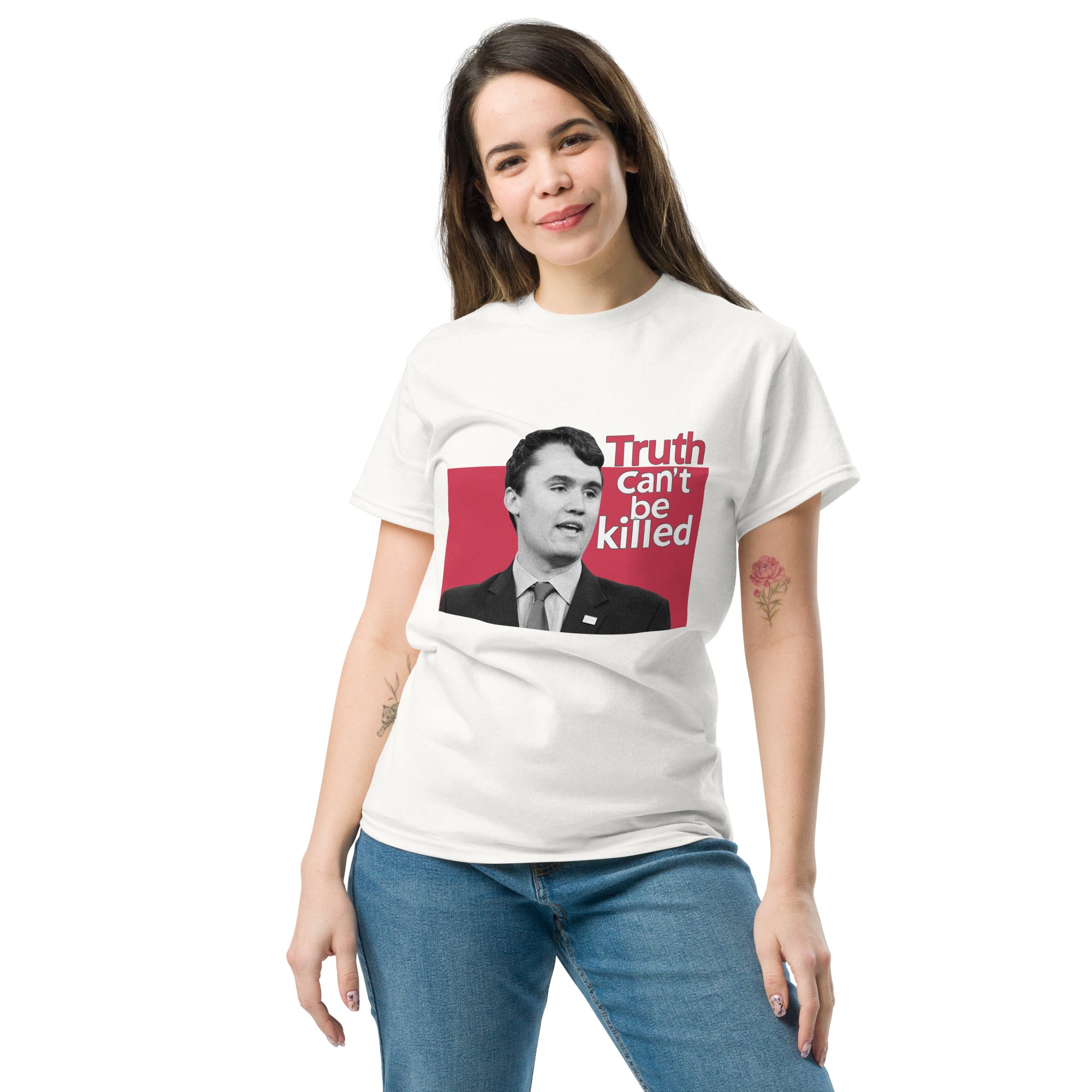 Charlie Kirk Shirt, Truth Can't Be Killed T-Shirt T-Shirt - Tophatter Daily Deals