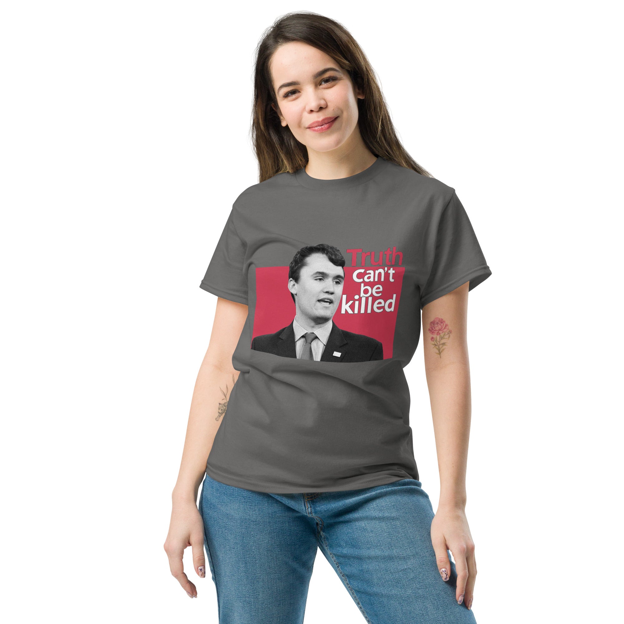 Charlie Kirk Shirt, Truth Can't Be Killed T-Shirt T-Shirt - Tophatter Daily Deals