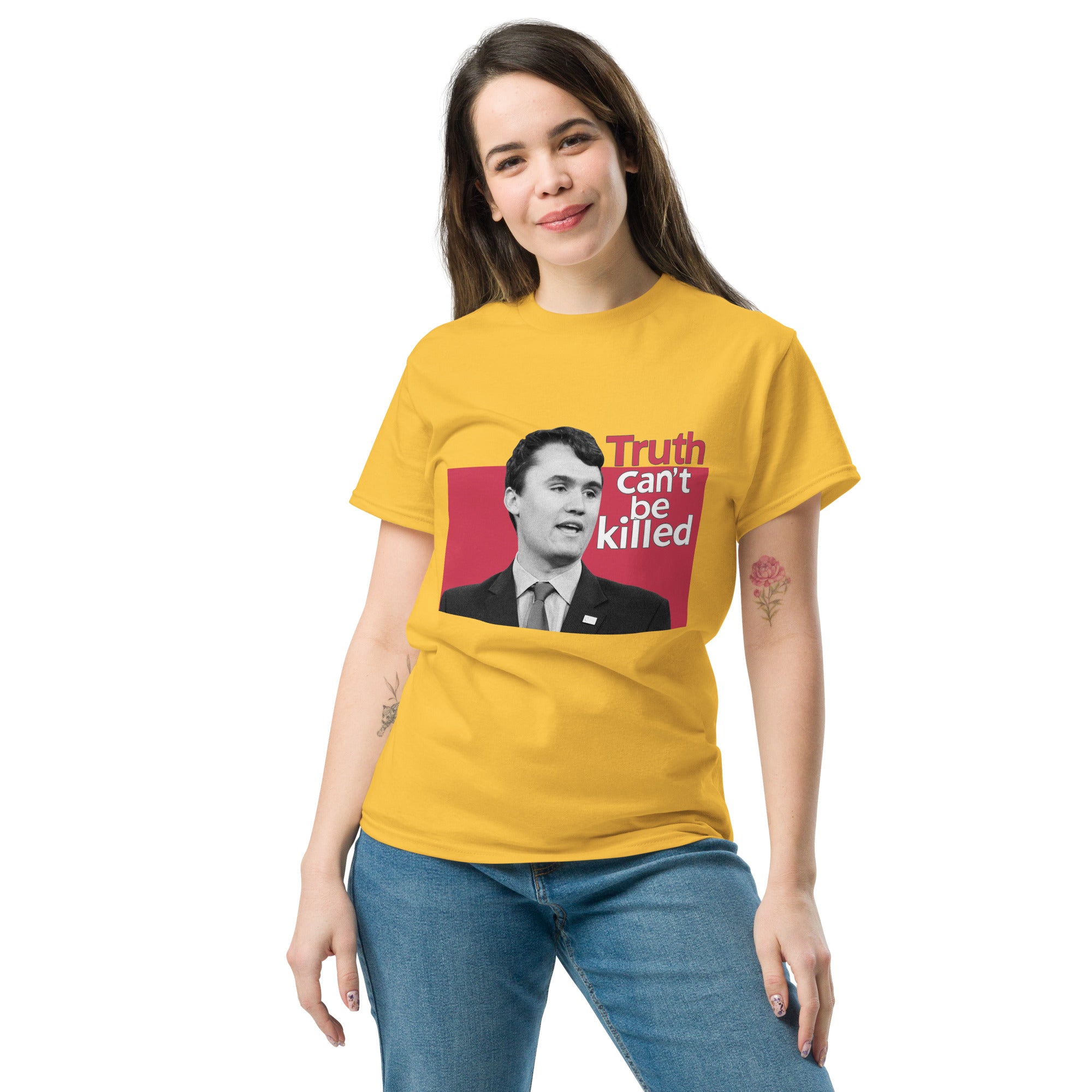 Charlie Kirk Shirt, Truth Can't Be Killed T-Shirt T-Shirt - Tophatter Daily Deals