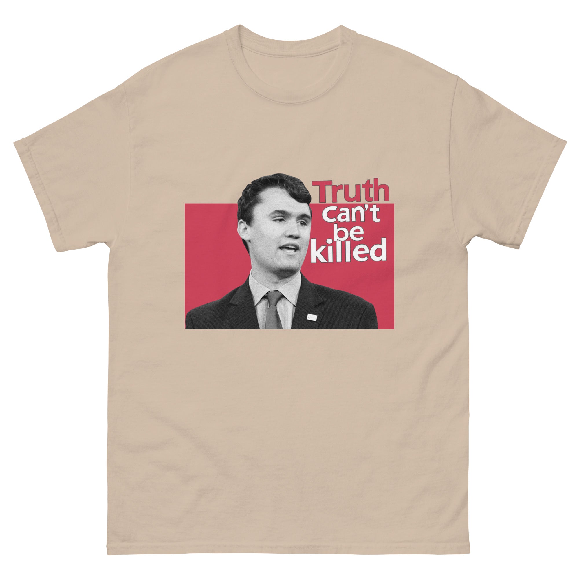 Charlie Kirk Shirt, Truth Can't Be Killed T-Shirt Sand T-Shirt - Tophatter Daily Deals