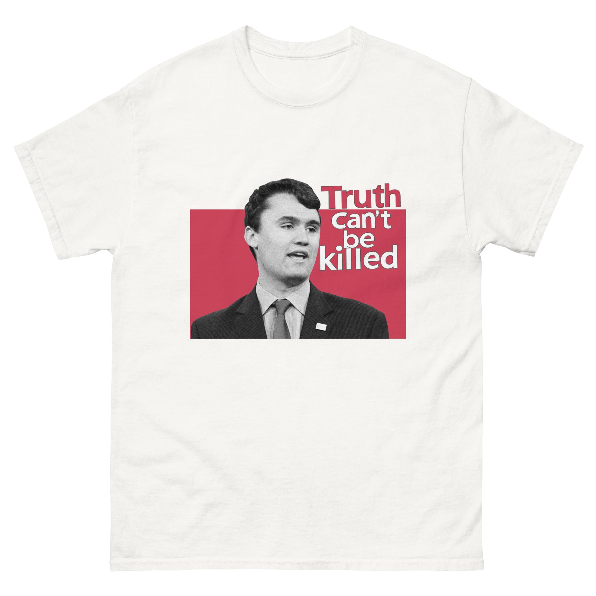 Charlie Kirk Shirt, Truth Can't Be Killed T-Shirt White T-Shirt - Tophatter Daily Deals