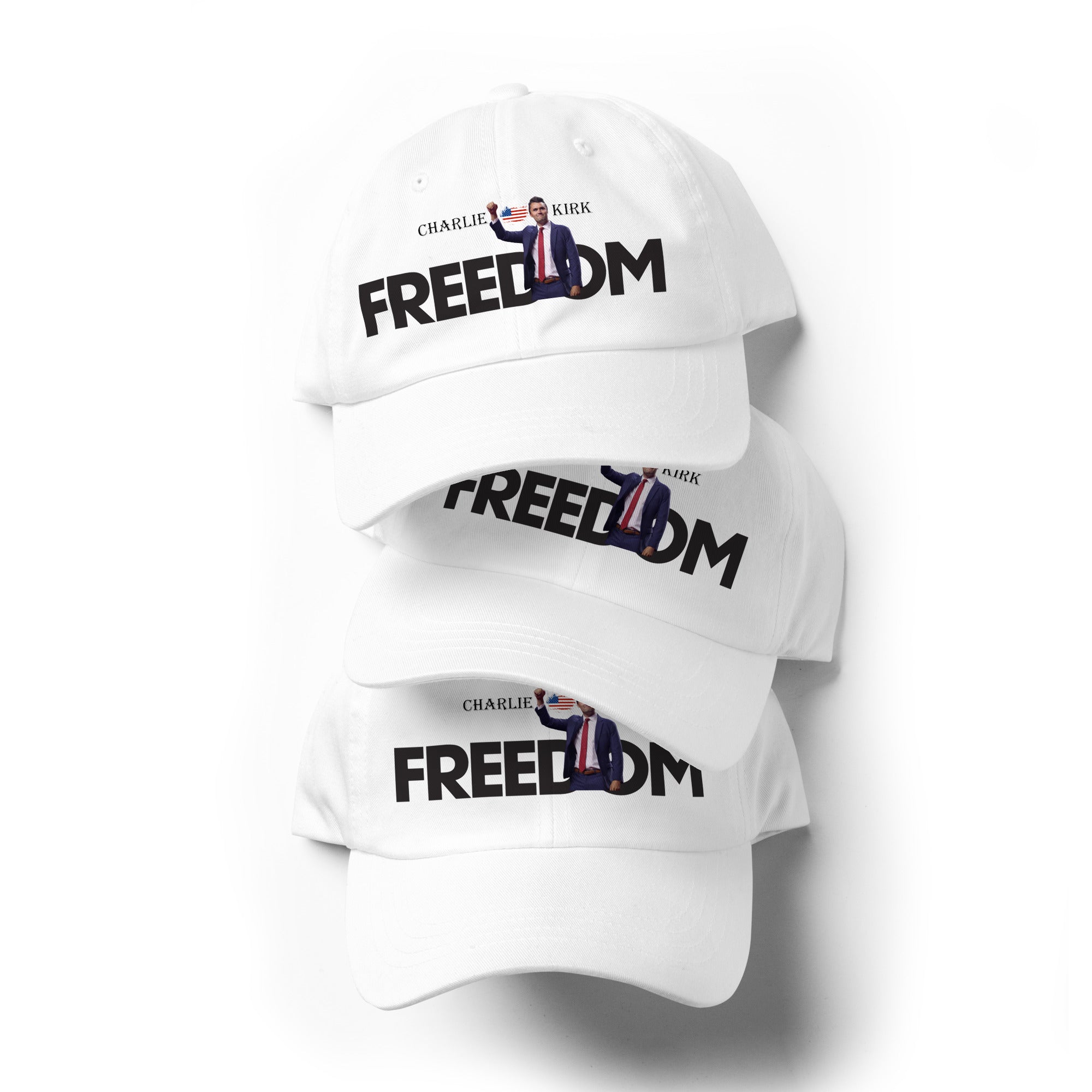 Charlie Kirk FREEDOM Hat, RIP Memorial American Flag Cap Hat - Tophatter Daily Deals