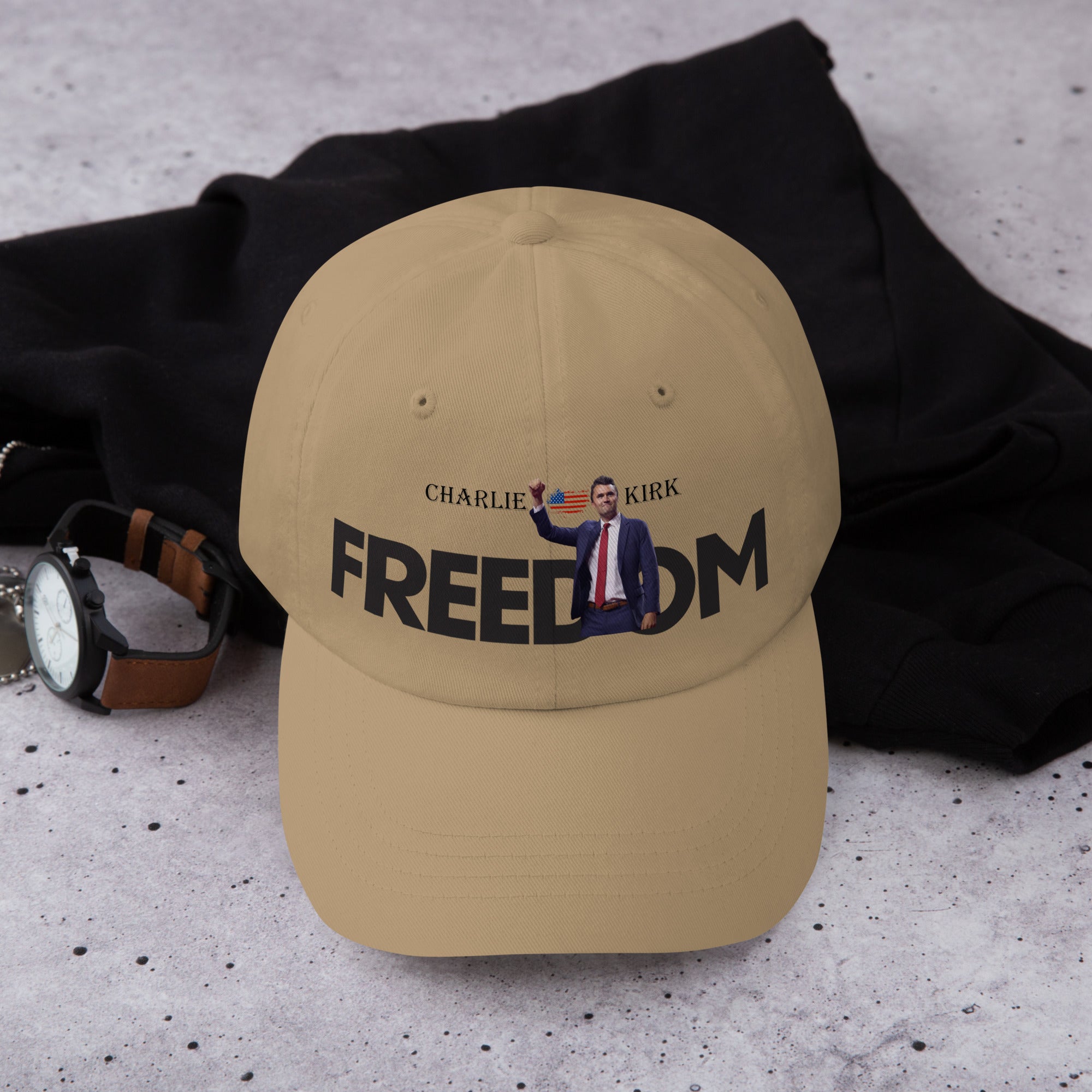 Charlie Kirk FREEDOM Hat, RIP Memorial American Flag Cap Hat - Tophatter Daily Deals