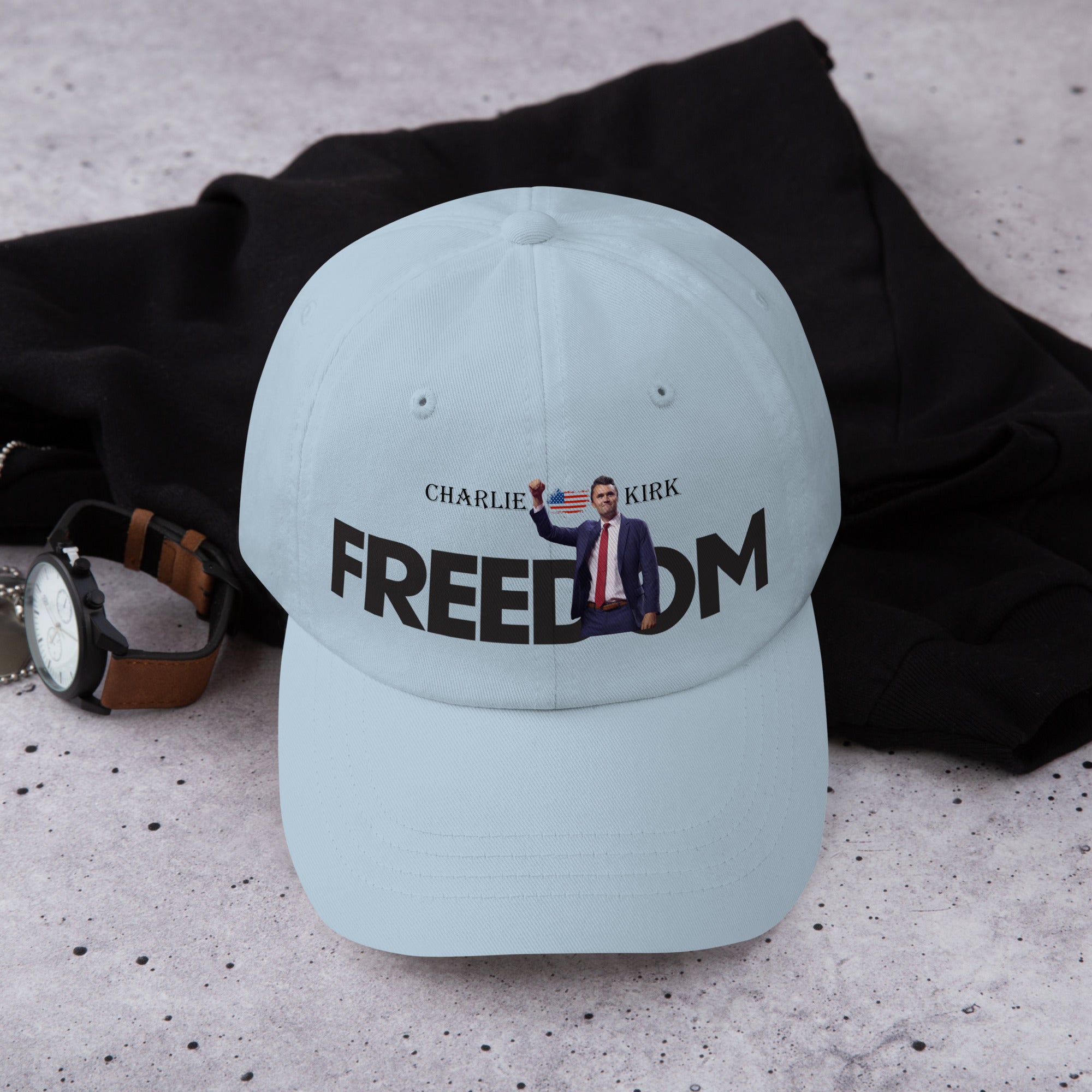 Charlie Kirk FREEDOM Hat, RIP Memorial American Flag Cap Hat - Tophatter Daily Deals