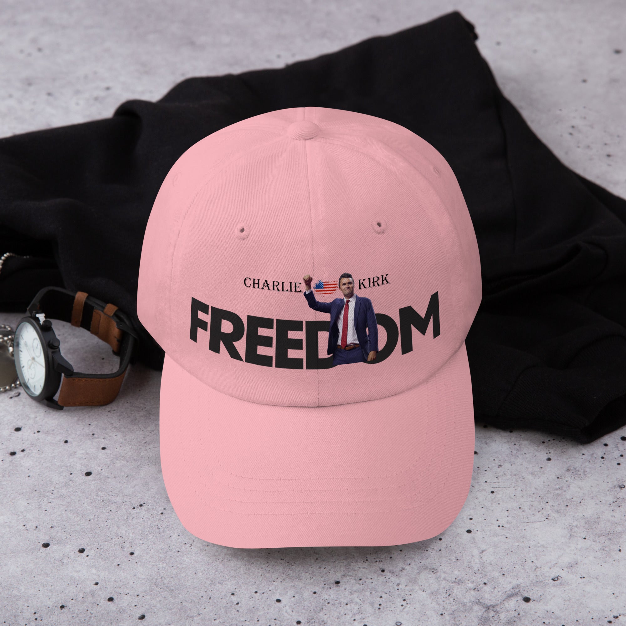 Charlie Kirk FREEDOM Hat, RIP Memorial American Flag Cap Hat - Tophatter Daily Deals