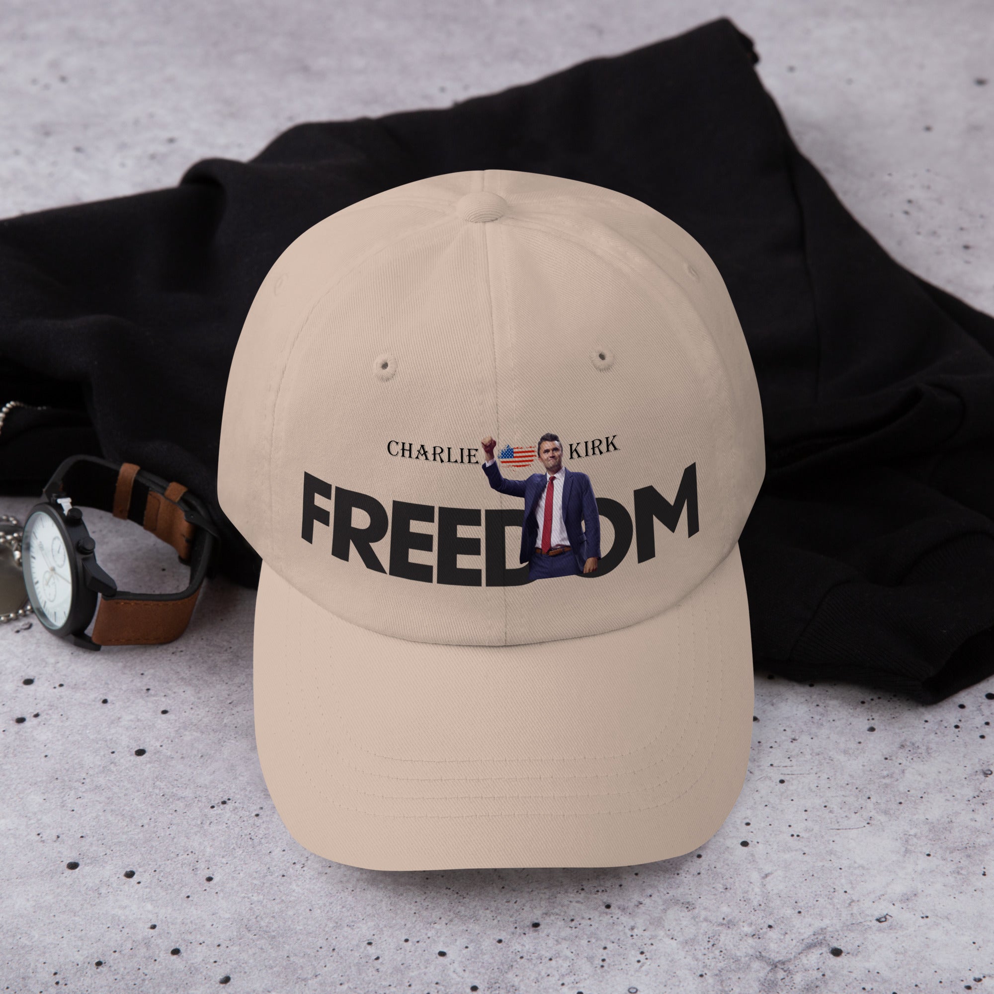Charlie Kirk FREEDOM Hat, RIP Memorial American Flag Cap Hat - Tophatter Daily Deals