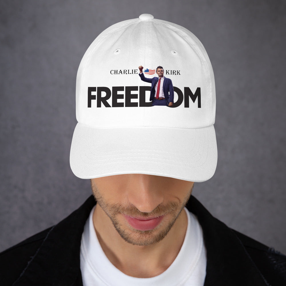 Charlie Kirk FREEDOM Hat, RIP Memorial American Flag Cap Hat - Tophatter Daily Deals