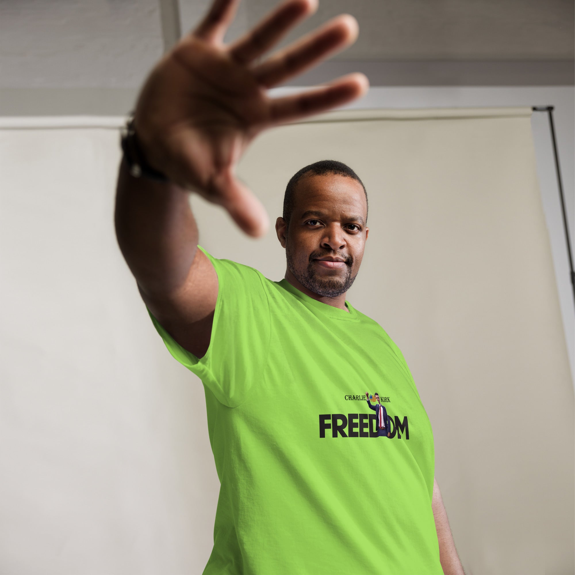 Charlie Kirk FREEDOM Shirt, RIP Memorial American Flag T-Shirt T-Shirt - Tophatter Daily Deals