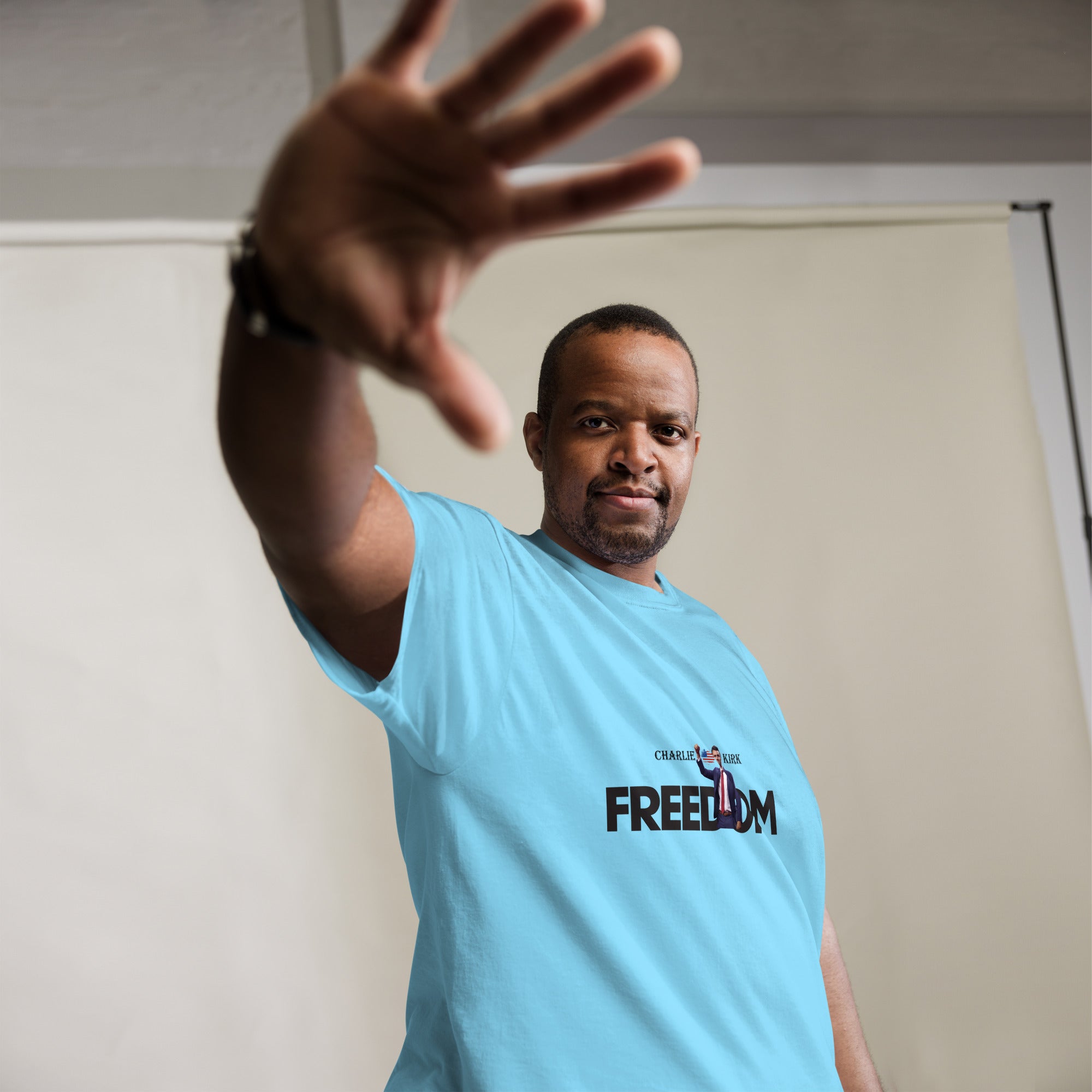 Charlie Kirk FREEDOM Shirt, RIP Memorial American Flag T-Shirt T-Shirt - Tophatter Daily Deals