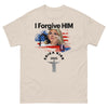 Erika Kirk I Forgive Him Shirt, Charlie Kirk Rip Memorial American Flag Tee With Jesus Natural T-Shirt - Tophatter Daily Deals