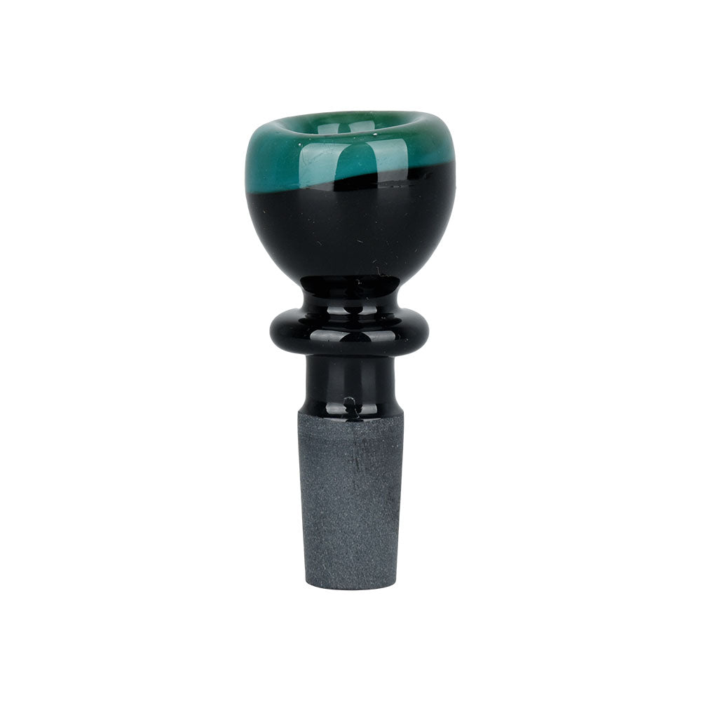 Topped Off Herb Slide Opaque Teal Glass Bong Bowls - Tophatter Daily Deals