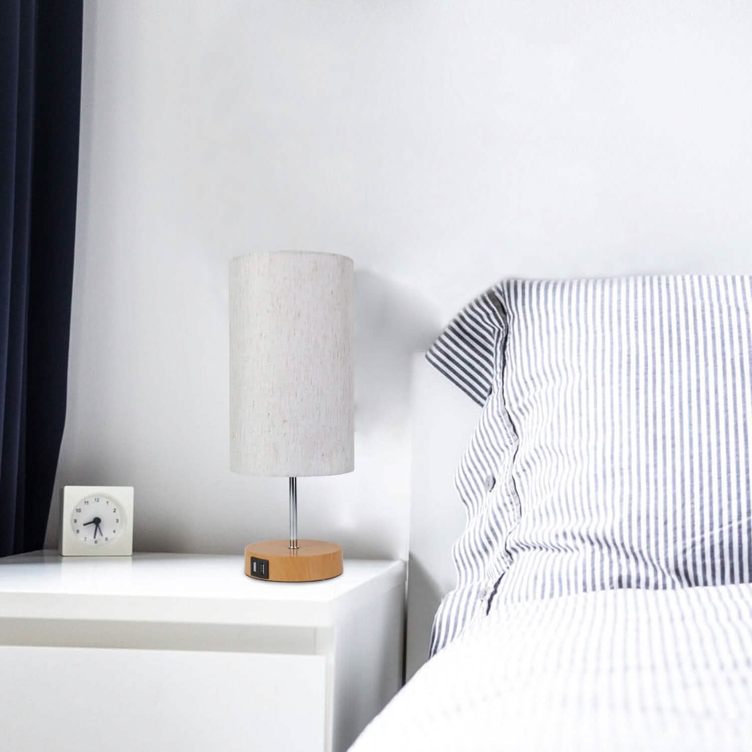 Touch Control Table Lamp 3-Way Dimmable Nightstand Beside Lamp Indoor Lighting - Tophatter Daily Deals