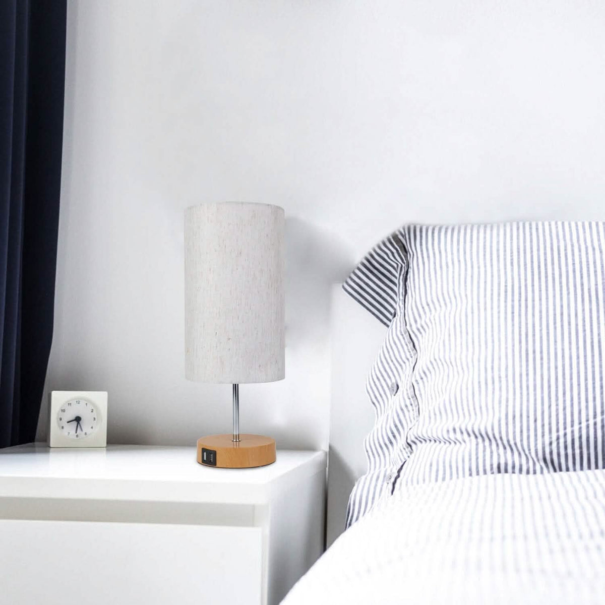 Touch Control Table Lamp 3-Way Dimmable Nightstand Beside Lamp Indoor Lighting - Tophatter Daily Deals