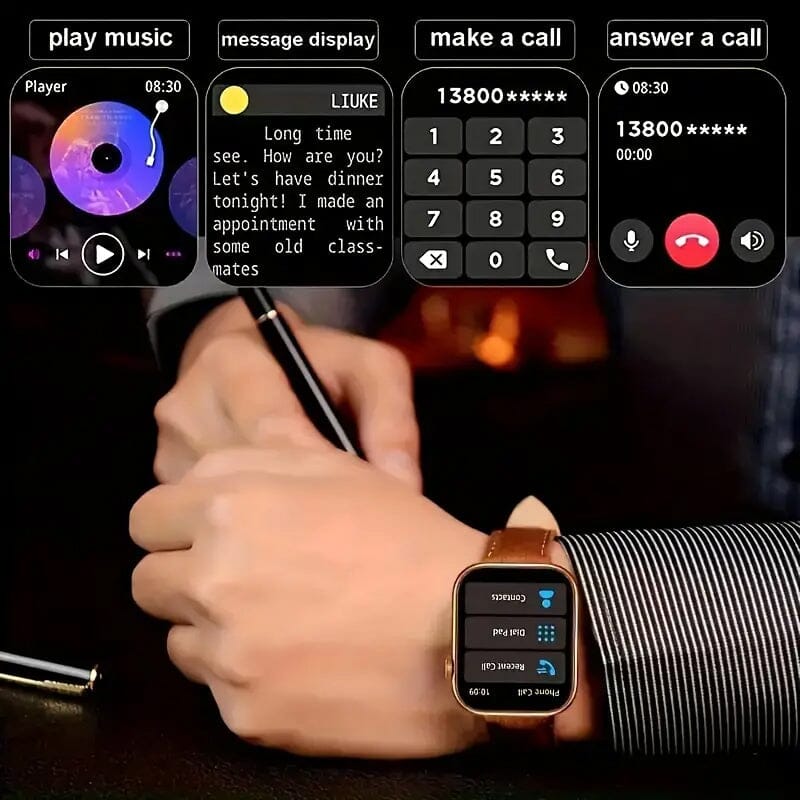 Touch Screen Dual Band Smartwatch Unbranded Smart Watch - Tophatter Daily Deals