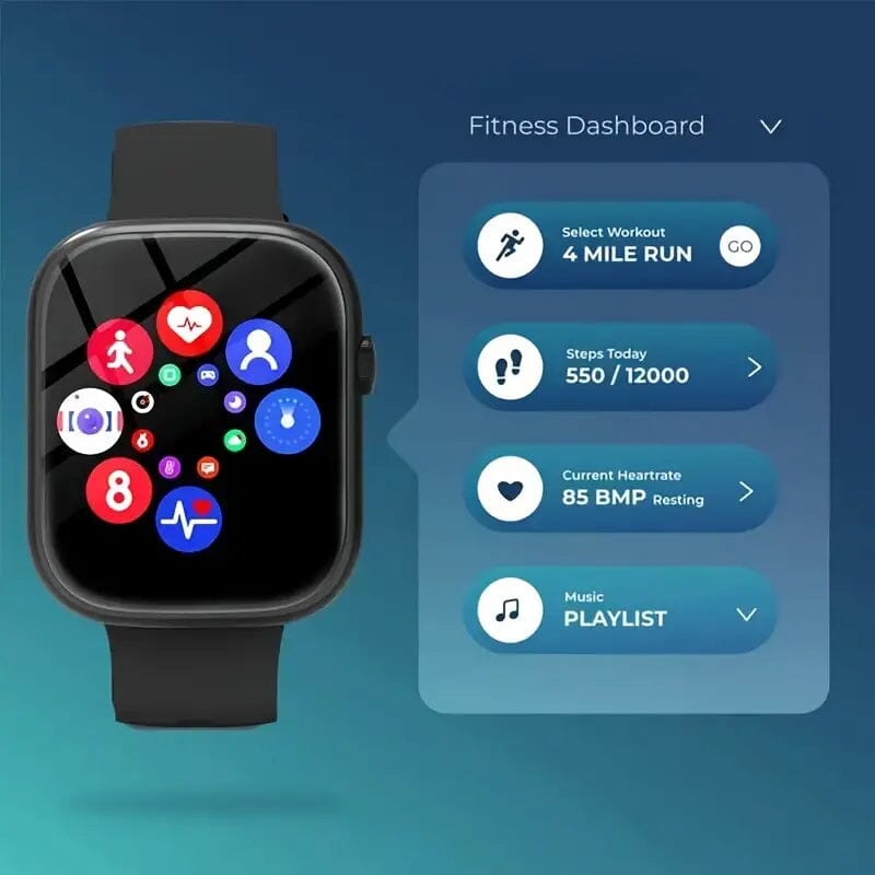 Touch Screen Dual Band Smartwatch Unbranded Smart Watch - Tophatter Daily Deals