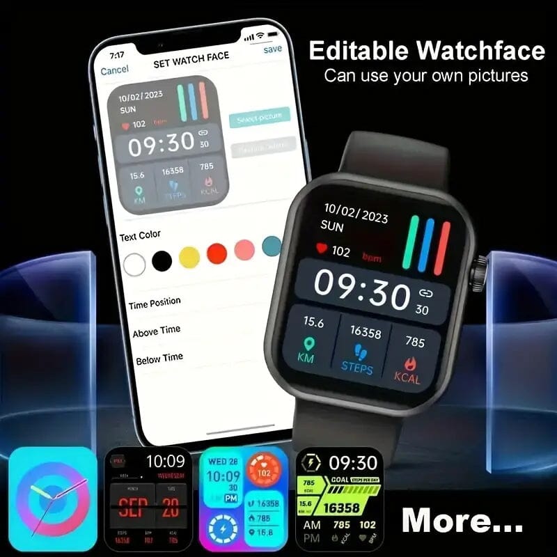 Touch Screen Dual Band Smartwatch Unbranded Smart Watch - Tophatter Daily Deals