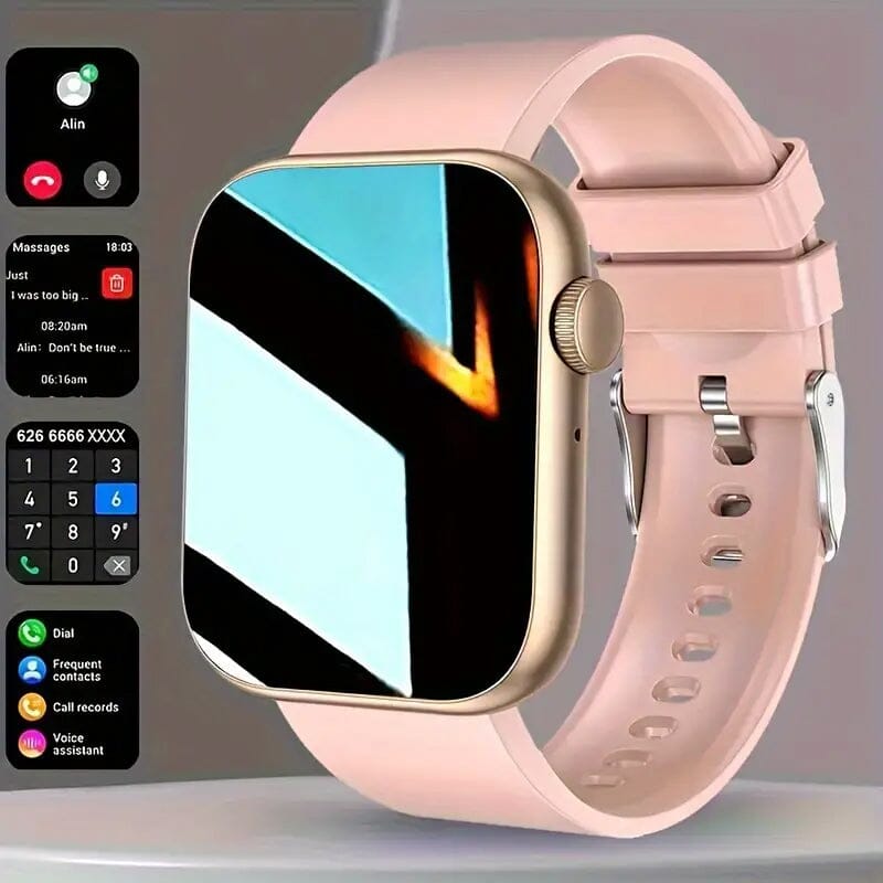 Touch Screen Dual Band Smartwatch Pink Unbranded Smart Watch - Tophatter Daily Deals