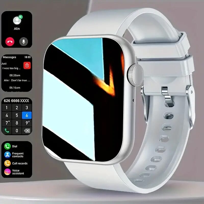 Touch Screen Dual Band Smartwatch Silver Unbranded Smart Watch - Tophatter Daily Deals