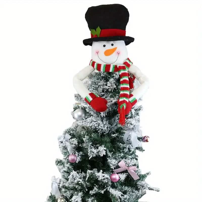 Traditional Wool Festive Christmas Tree Top Star and Snowman Decoration B Christmas Decorations - Tophatter Daily Deals