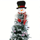Traditional Wool Festive Christmas Tree Top Star and Snowman Decoration B Christmas Decorations - Tophatter Daily Deals