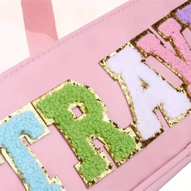 Transparent Letter Pattern Makeup Bag with Handle Beauty & Personal Care - Tophatter Daily Deals