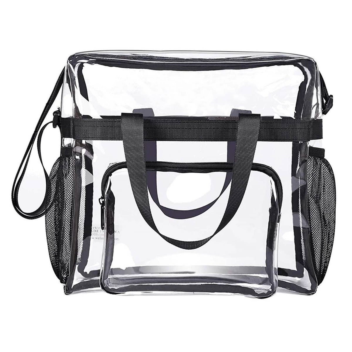 Transparent See Through Clear Tote Bag Black Handbags & Wallets - Tophatter Daily Deals