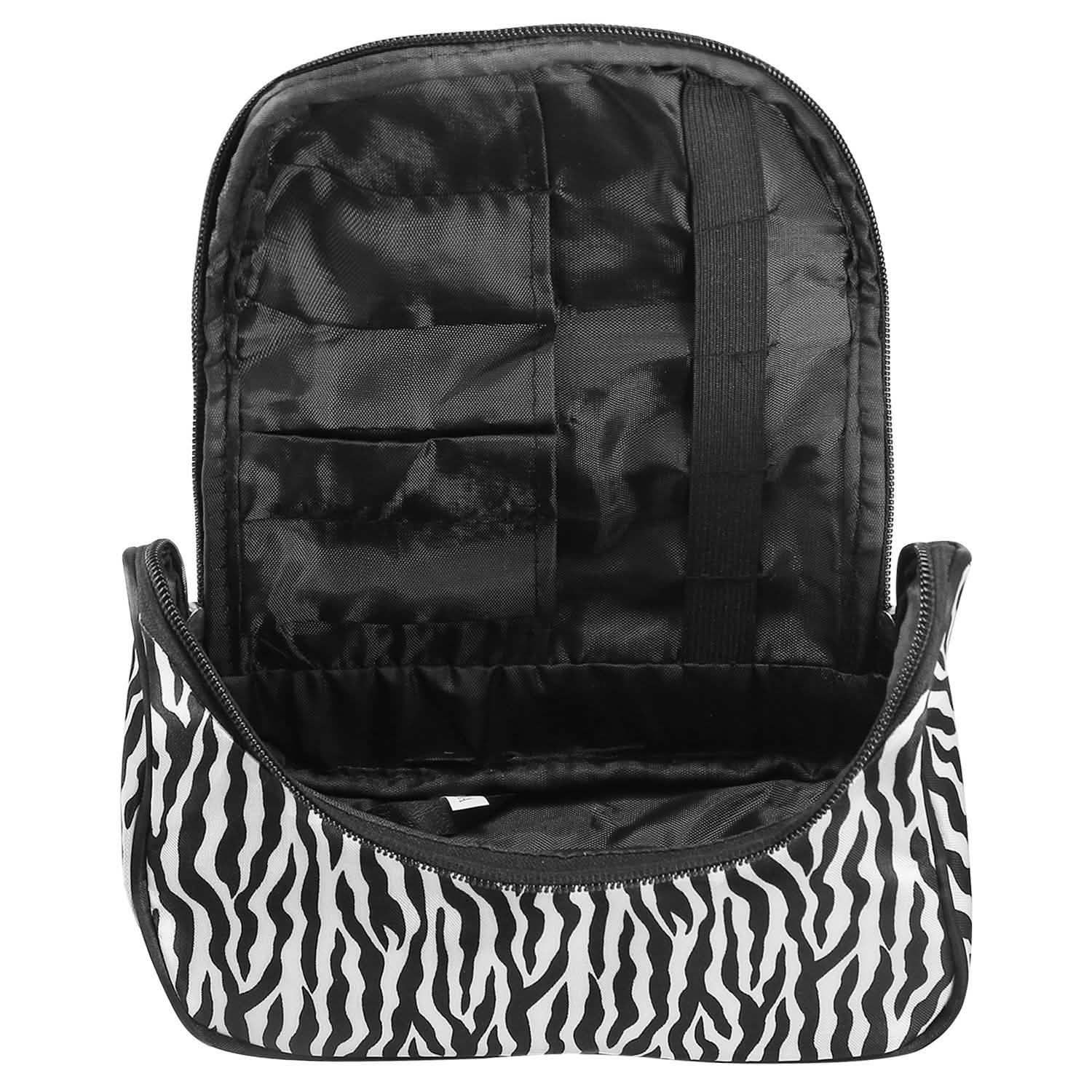 Travel Makeup Bag Portable Cosmetic Organizer with Cosmetic Mirror Beauty & Personal Care - Tophatter Daily Deals