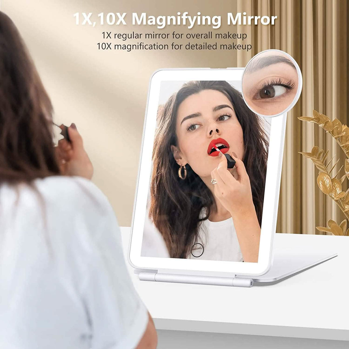Travel Makeup Mirror with 10X Magnifying Mirror Beauty & Personal Care - Tophatter Daily Deals