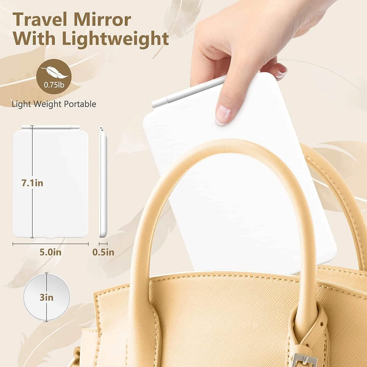 Travel Makeup Mirror with 10X Magnifying Mirror Beauty & Personal Care - Tophatter Daily Deals
