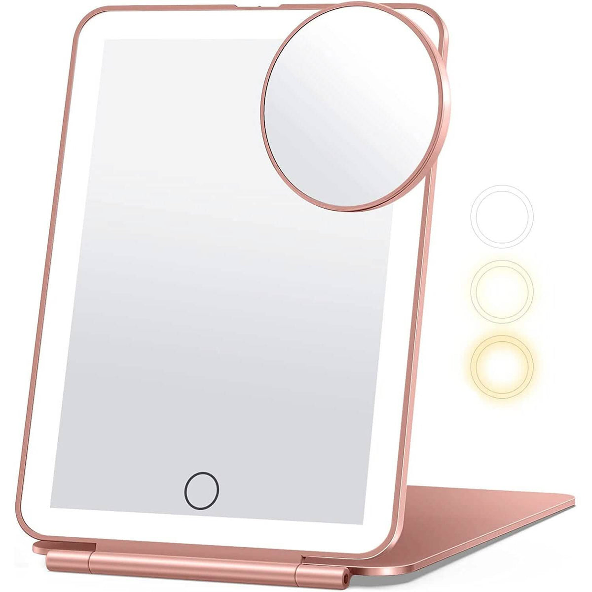 Travel Makeup Mirror with 10X Magnifying Mirror Rose Gold Beauty & Personal Care - Tophatter Daily Deals