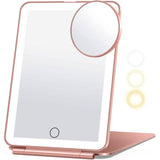 Travel Makeup Mirror with 10X Magnifying Mirror Rose Gold Beauty & Personal Care - Tophatter Daily Deals