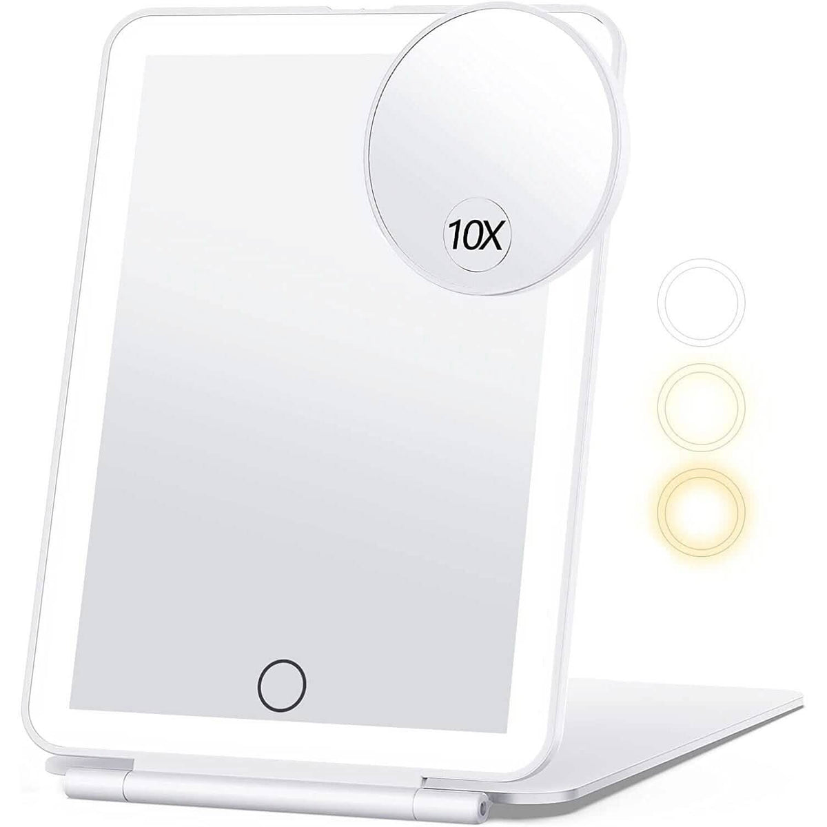 Travel Makeup Mirror with 10X Magnifying Mirror White Beauty & Personal Care - Tophatter Daily Deals
