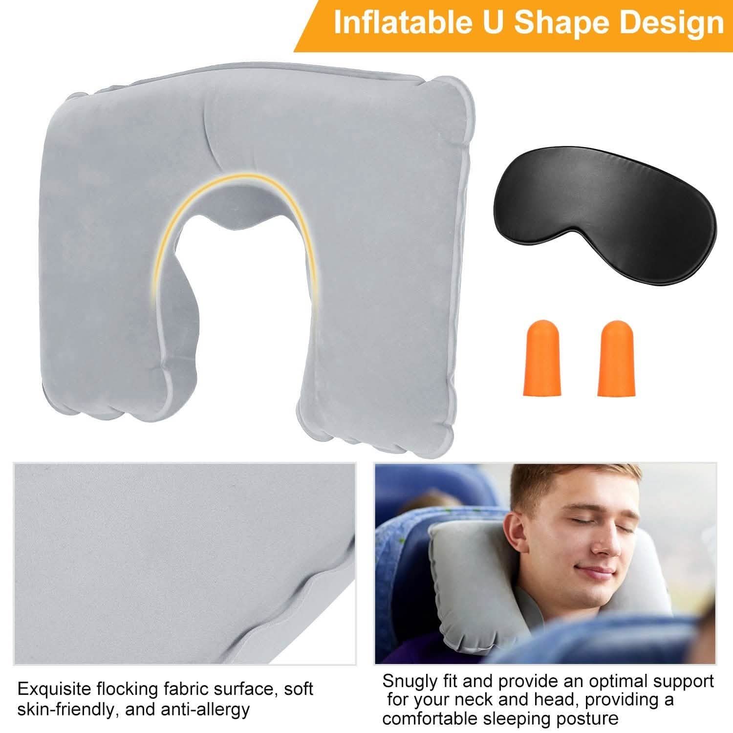Travel Pillow Inflatable U Shape Neck Pillow Everything Else - Tophatter Daily Deals