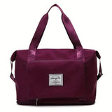 Travel Storage Zipper Handbag Dark Purple Handbags & Wallets - Tophatter Daily Deals