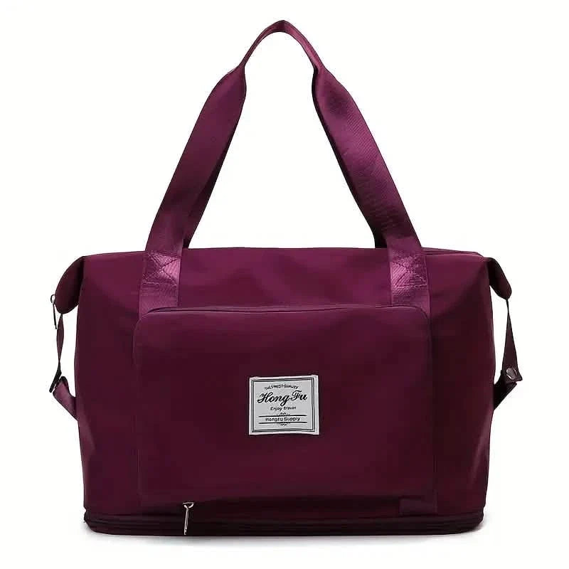 Travel Storage Zipper Handbag Dark Purple Handbags & Wallets - Tophatter Daily Deals