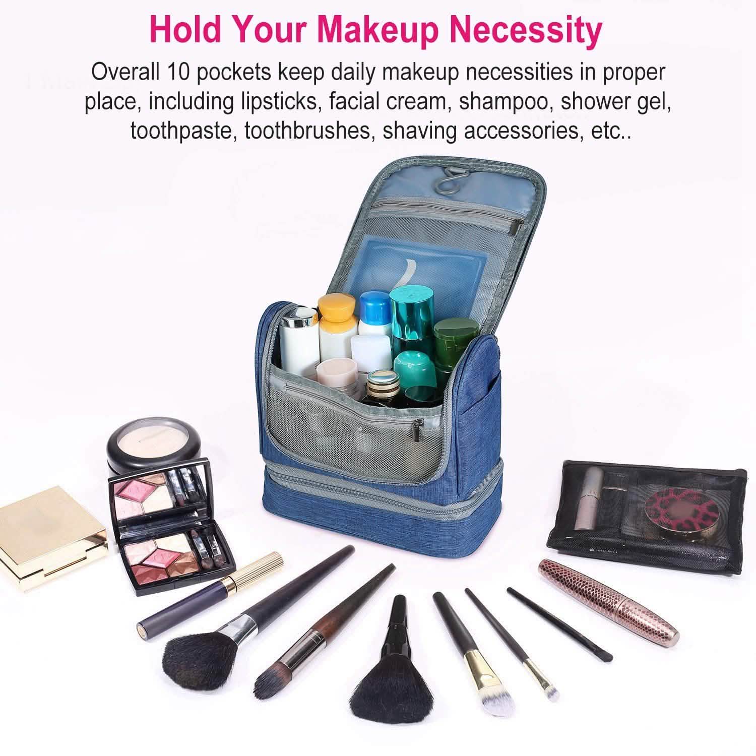 Travel Toiletry Cosmetic Bag Beauty & Personal Care - Tophatter Daily Deals