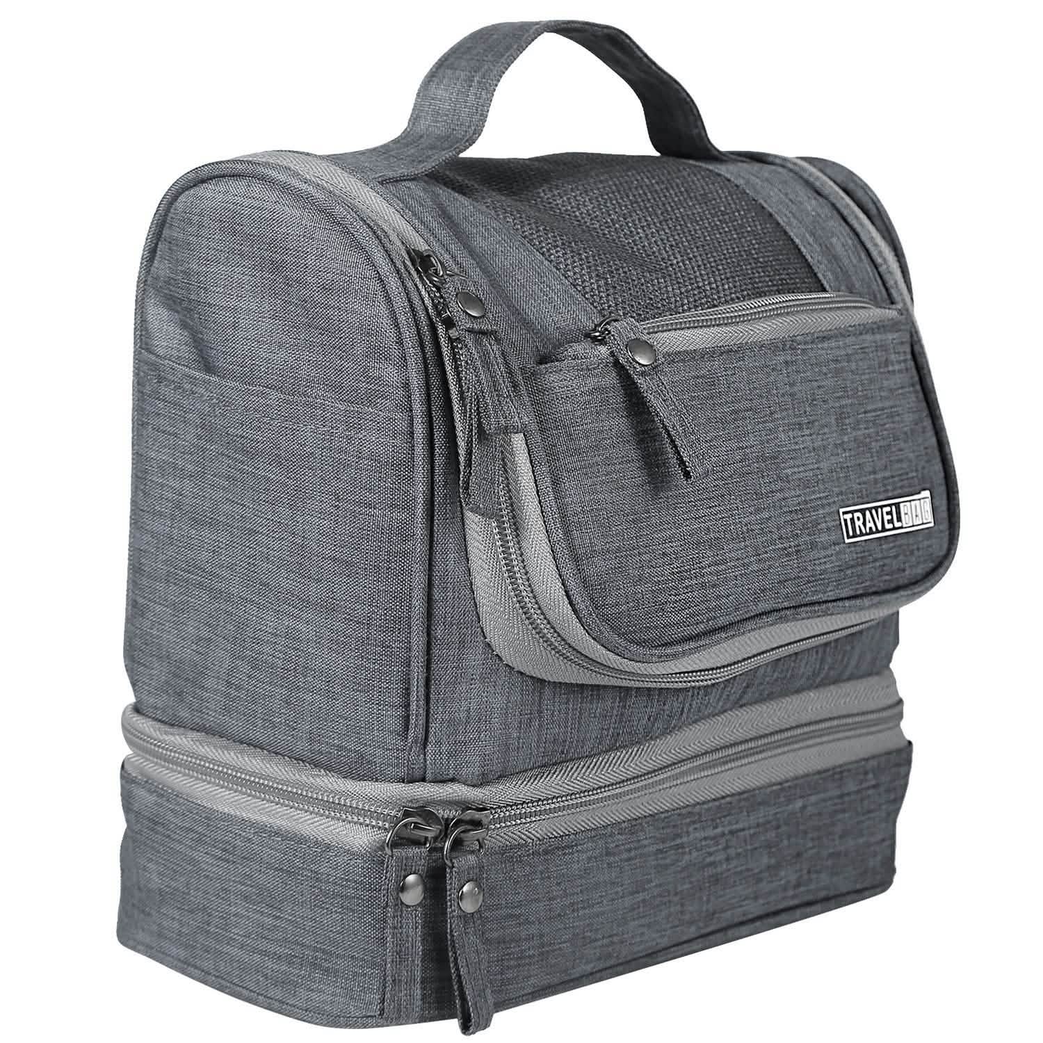 Travel Toiletry Cosmetic Bag Gray Beauty & Personal Care - Tophatter Daily Deals