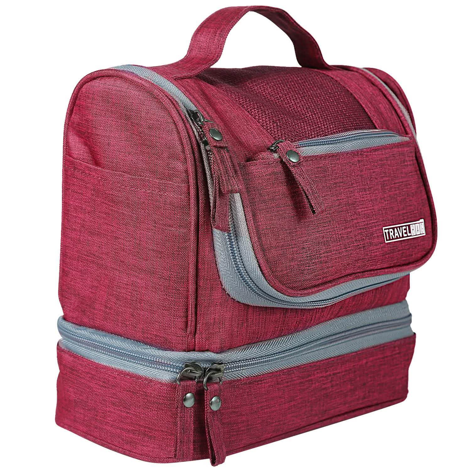 Travel Toiletry Cosmetic Bag Red Beauty & Personal Care - Tophatter Daily Deals