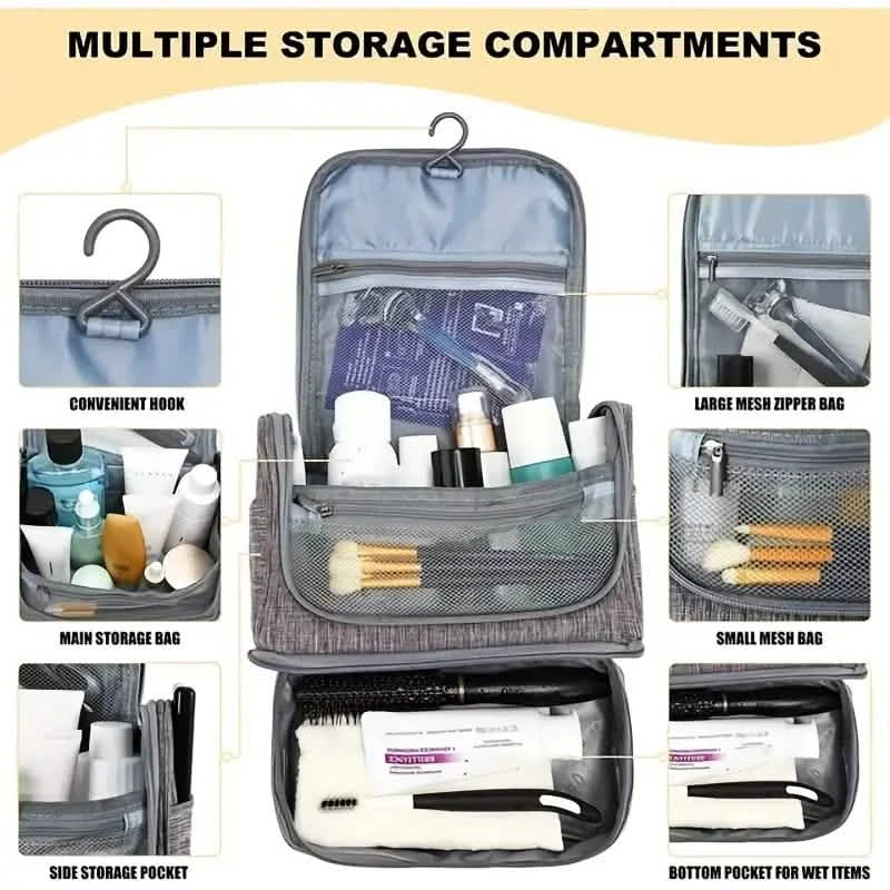 Travel Wash Bag with Hanging Hook Handbags & Wallets - Tophatter Daily Deals