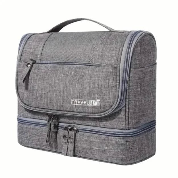 Travel Wash Bag with Hanging Hook Gray Handbags & Wallets - Tophatter Daily Deals
