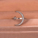 Trendy Cuff Ring Moon and Sun Design Rings - Tophatter Daily Deals