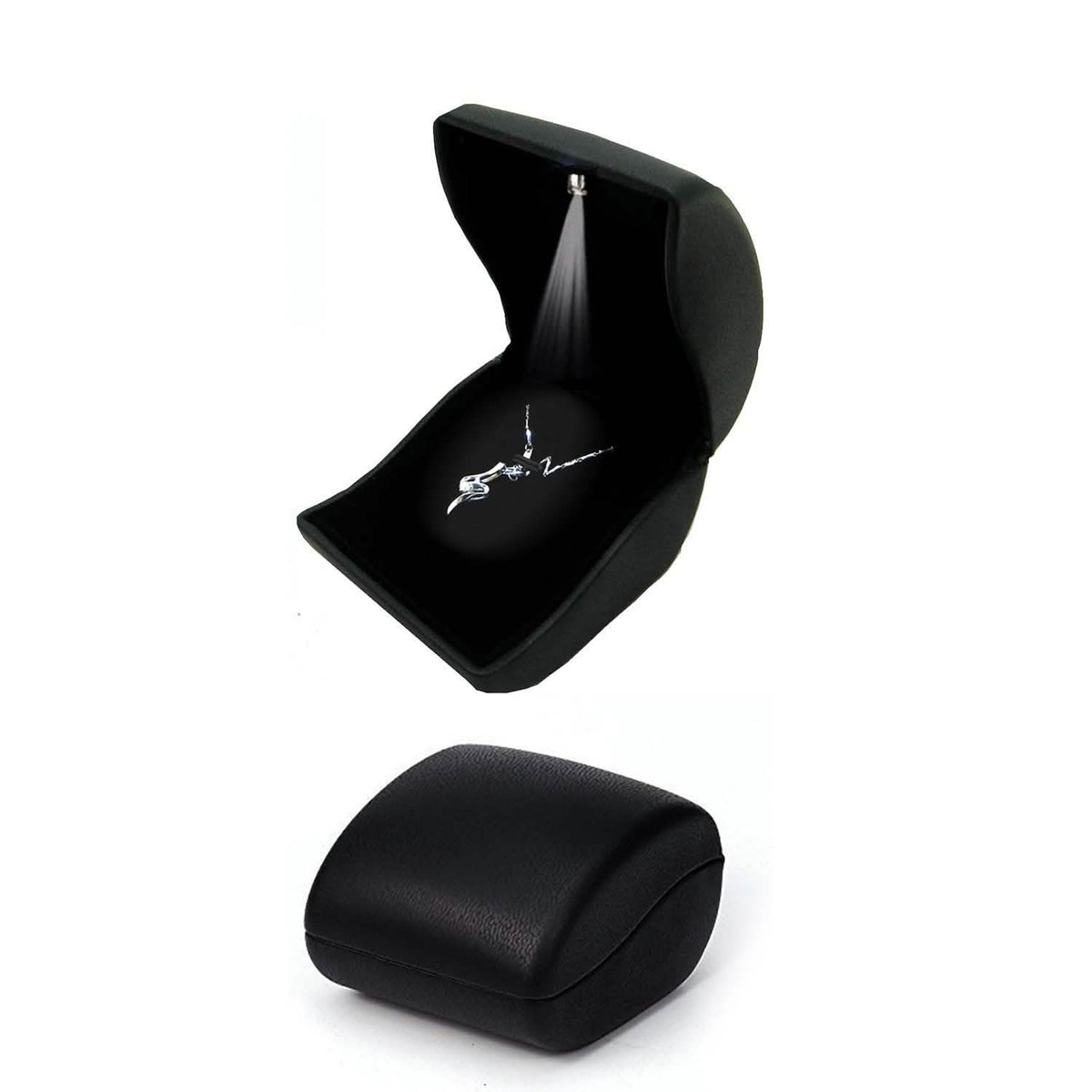 Trendy Ring Box With Led Lights Perfect Case To Store Jewelry Storage & Organization - Tophatter Daily Deals