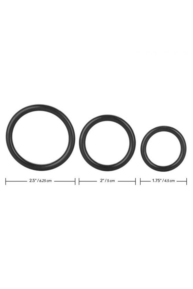 Cal Exotics - Tri-Rings Cock Ring Set - Black Sex Toy - Tophatter Daily Deals