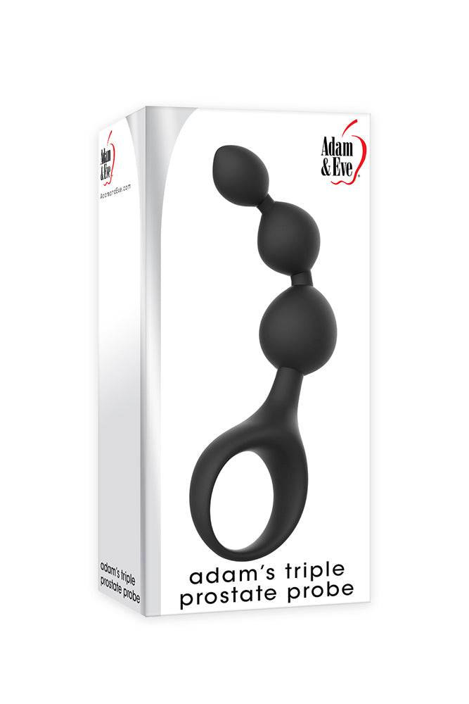 Adam & Eve - Adam's Triple Prostate Probe - Black Sex Toy - Tophatter Daily Deals