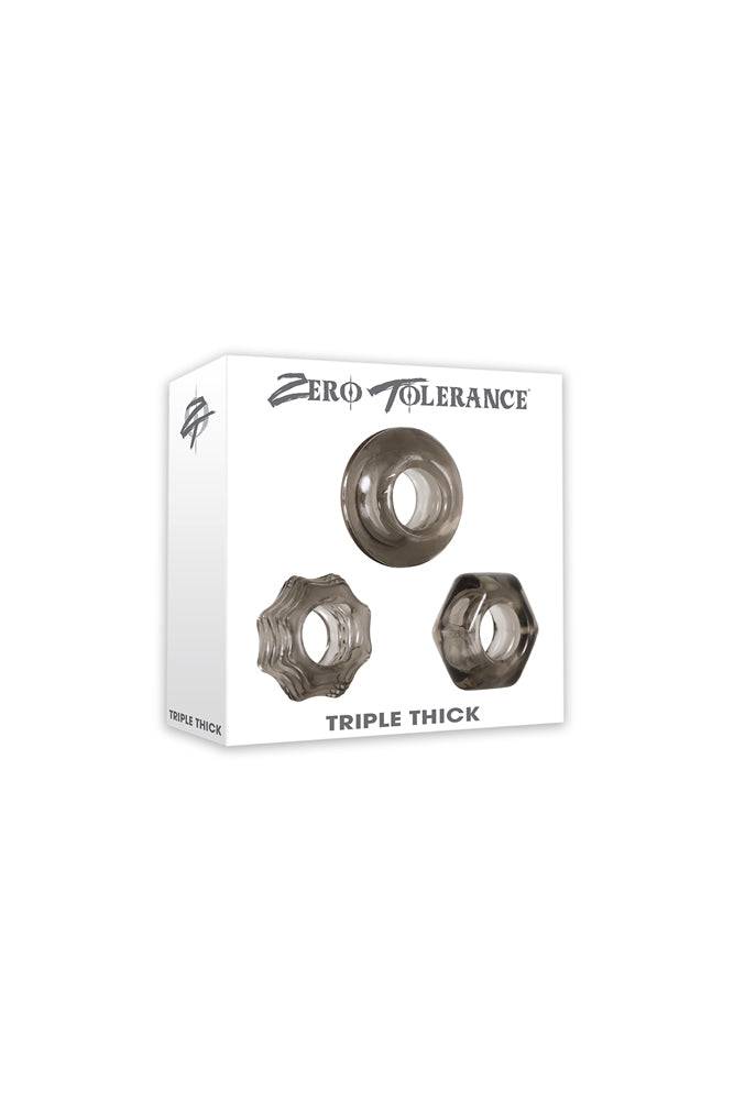 Zero Tolerance - Triple Thick Cock Ring Set - Smoke Sex Toy - Tophatter Daily Deals