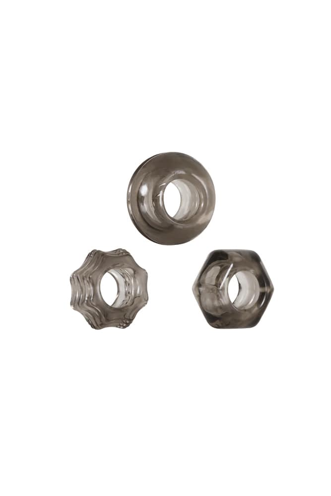 Zero Tolerance - Triple Thick Cock Ring Set - Smoke Sex Toy - Tophatter Daily Deals