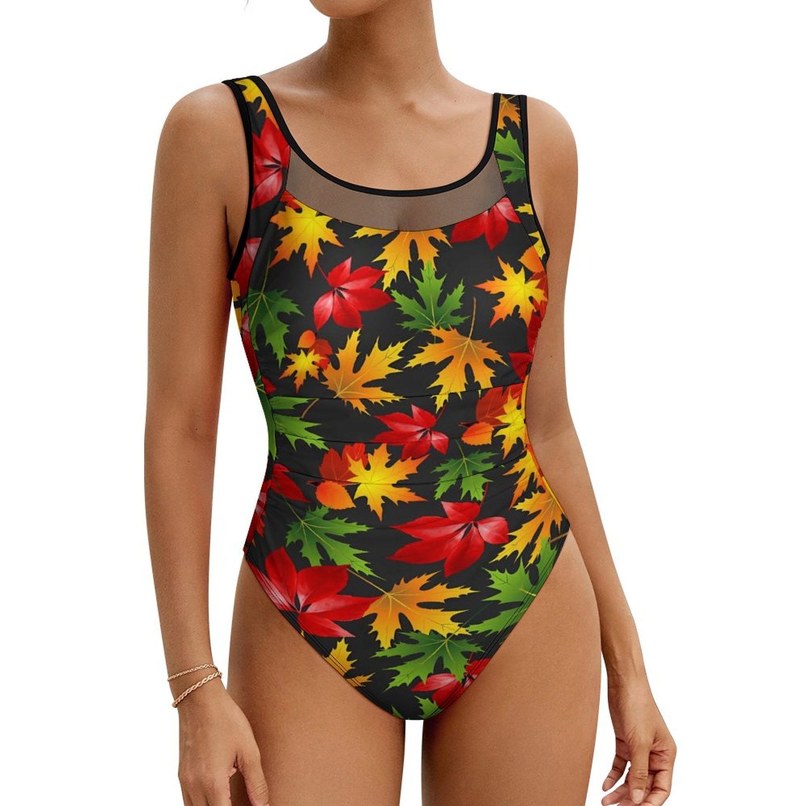 Tropical Leaf Swimsuit Women Push Up Beach Wear C4B-10 Swimwear - Tophatter Daily Deals