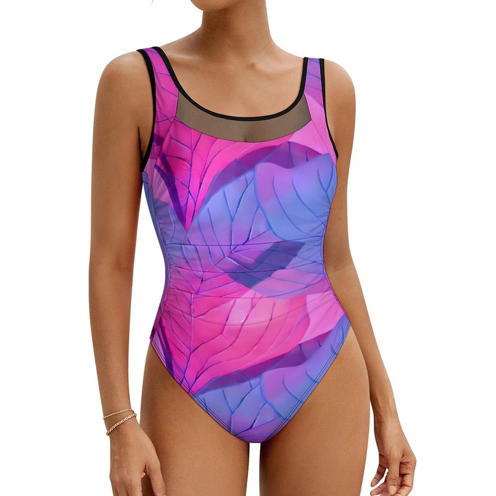 Tropical Leaf Swimsuit Women Push Up Beach Wear C4B-13 Swimwear - Tophatter Daily Deals